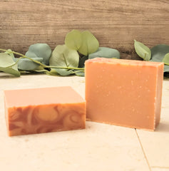 Soap: Fresh Peach Handmade Soap with Peach Tea Extract