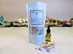 Bath Soak; RELAXING-Dead Sea Salt and Magnesium Tea Bath Soak. With Essential Oils-12oz (organza bag included & reusable)
