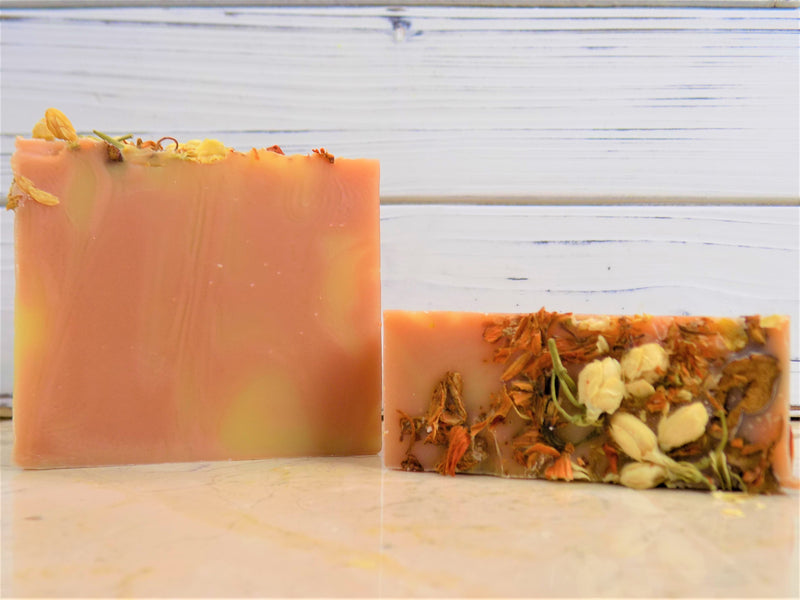 Soap: Grapefruit Essential Oil Soap with Rose Clay-Handmade 100% All Natural